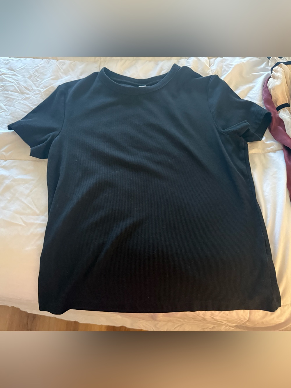 & Other Stories Black Short-Sleeve Crewneck Tee